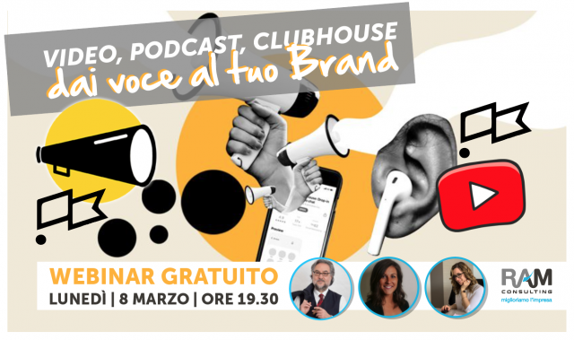 video podcast clubhouse: dai voce al tuo brand