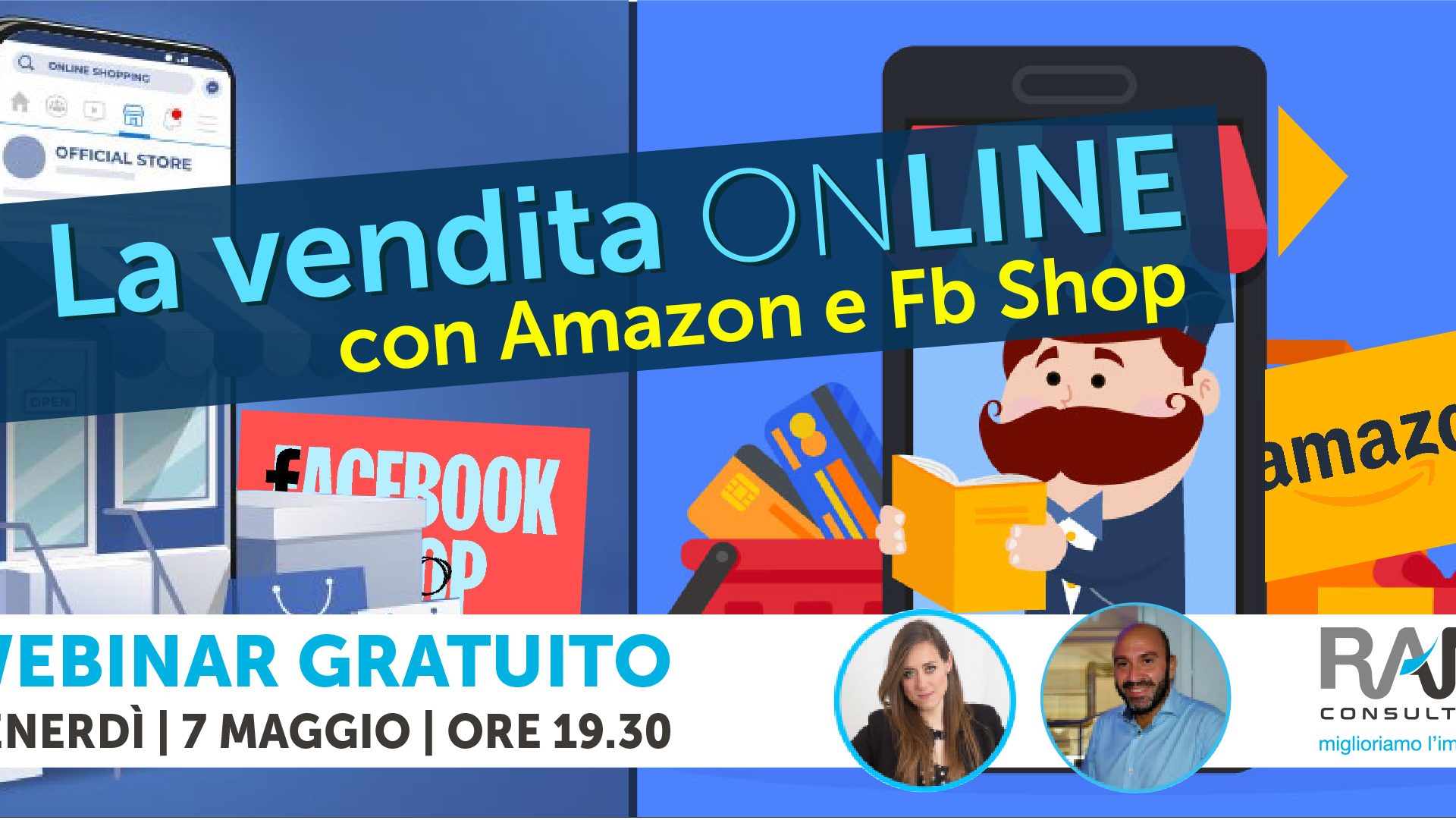 La vendita onLine con Amazon e Facebook Shop