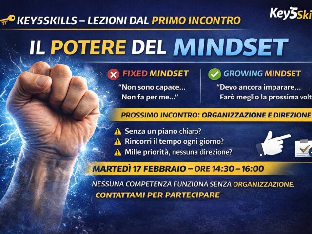 🔑 Key5Skills – Lezioni dal Primo Incontro: Il Potere del Mindset