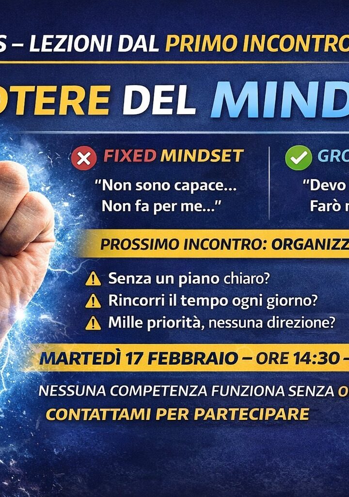 🔑 Key5Skills – Lezioni dal Primo Incontro: Il Potere del Mindset