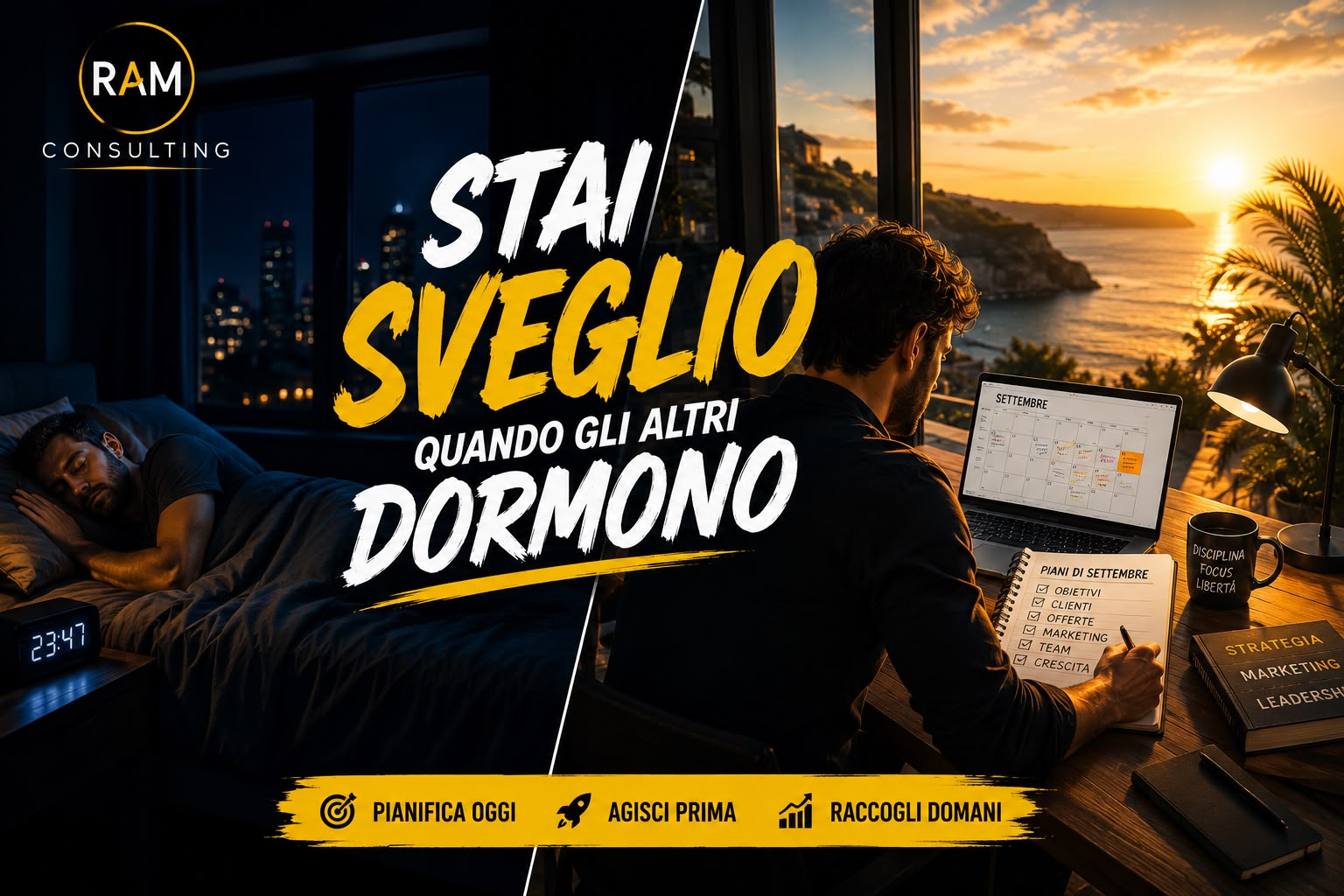 Stai sveglio quando gli altri dormono