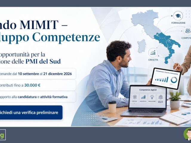 Bando MIMIT: nuova opportunità per la formazione delle PMI del Sud