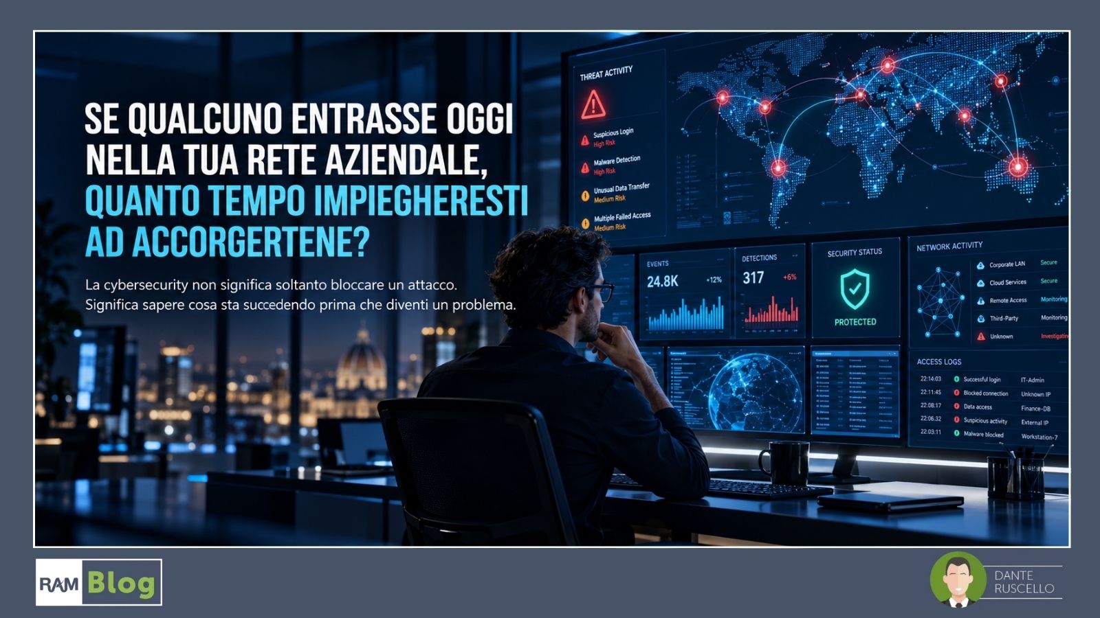 Se qualcuno entrasse oggi nella tua rete aziendale, quanto tempo impiegheresti ad accorgertene?