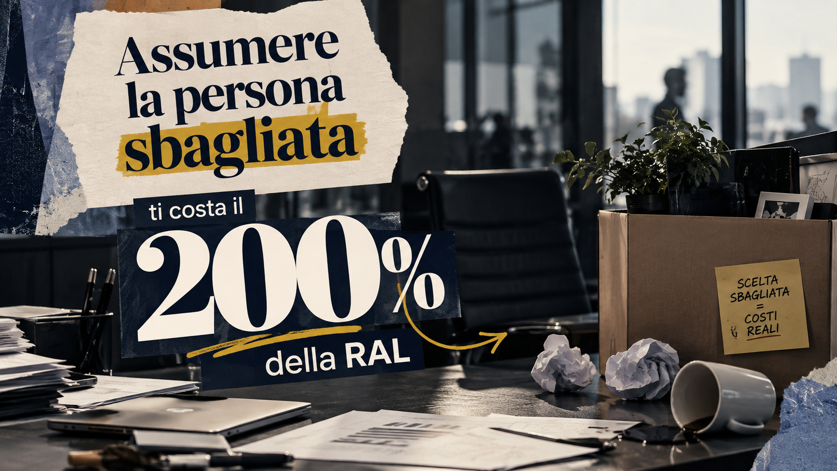 Assumere la persona sbagliata ti costa il 200% della RAL